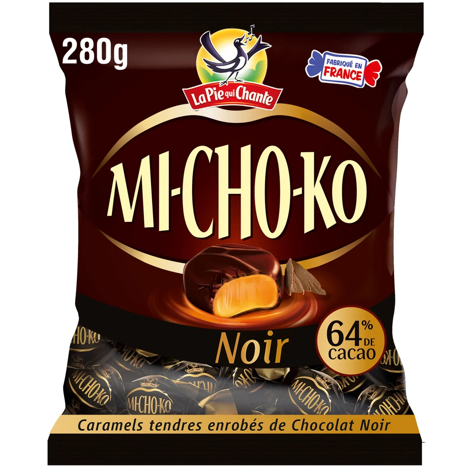 Mi-cho-ko bonbons chocolat noir et caramel