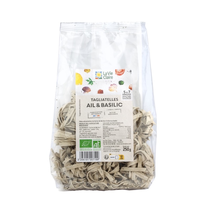 Tagliatelles ail basilic 250g