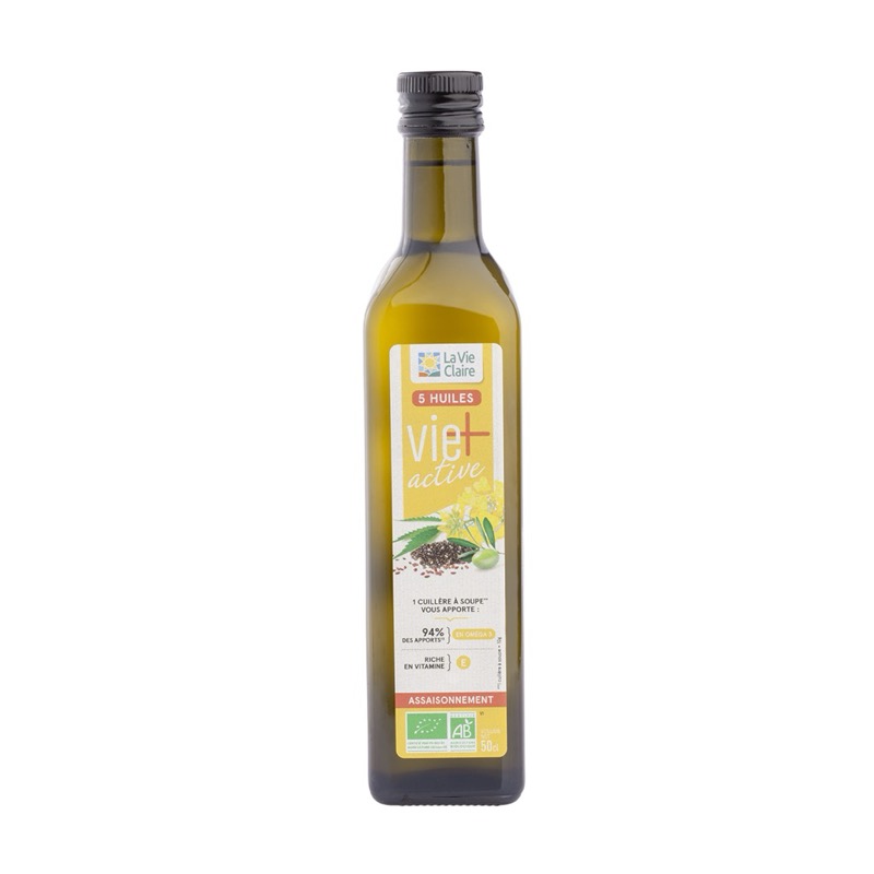 Huile mélange vie active+ 50cl - mélange de 5 huiles - La Vie Claire