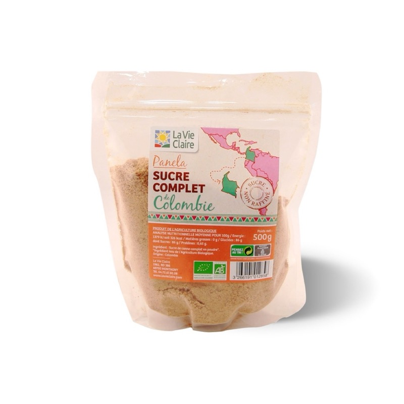 Panela Colombia wholegrain sugar 500g - La Vie Claire