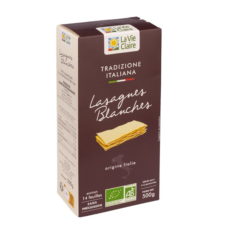 Feuille de lasagne blanche 500g - La Vie Claire
