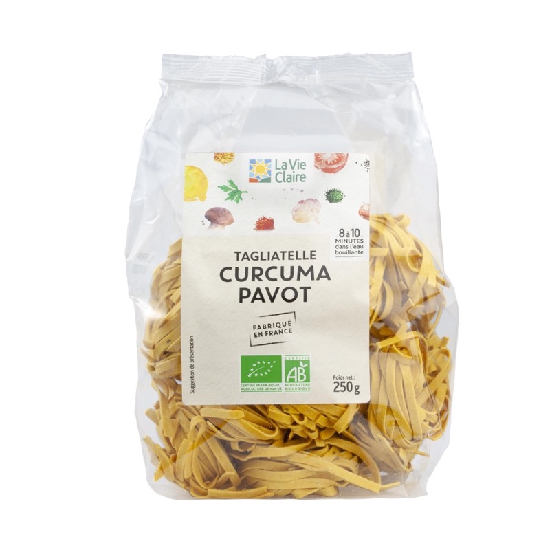 Tagliatelles curcuma/pavot