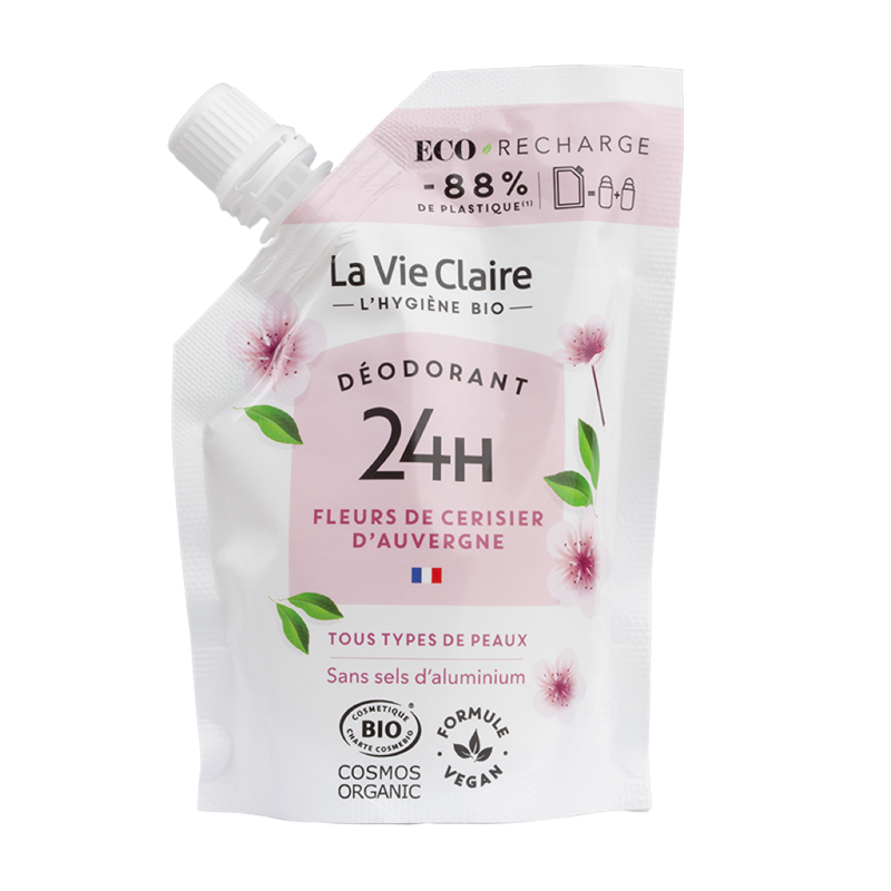 Recharge déodorant fleurs de cerisier 24h 100ml - La Vie Claire