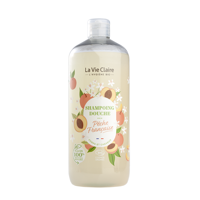 Shampoing douche pêche 1L - La Vie Claire