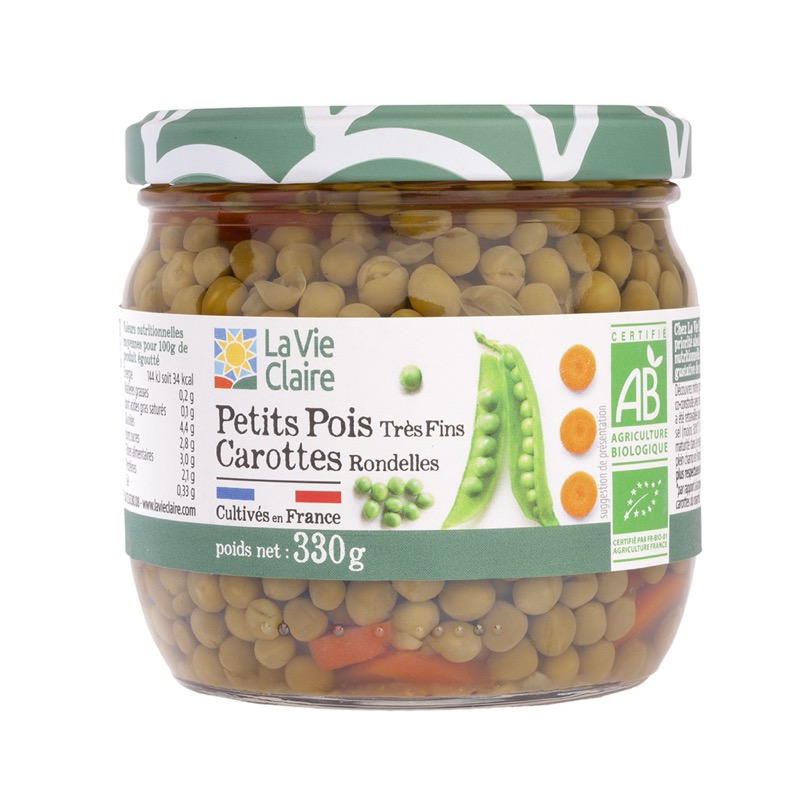 Petits pois carottes 330g - La Vie Claire