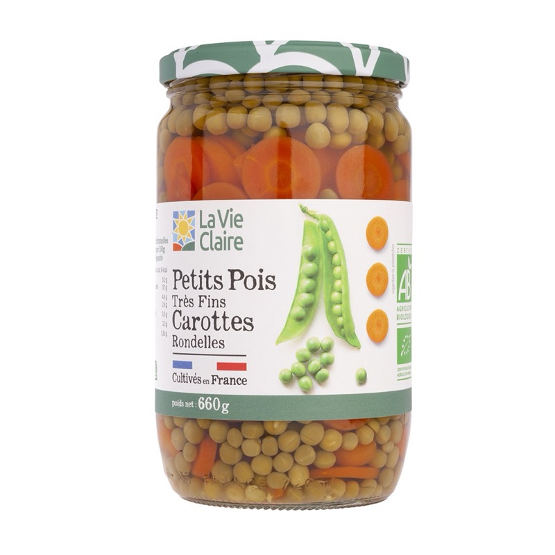 Petits pois carottes 660g - La Vie Claire