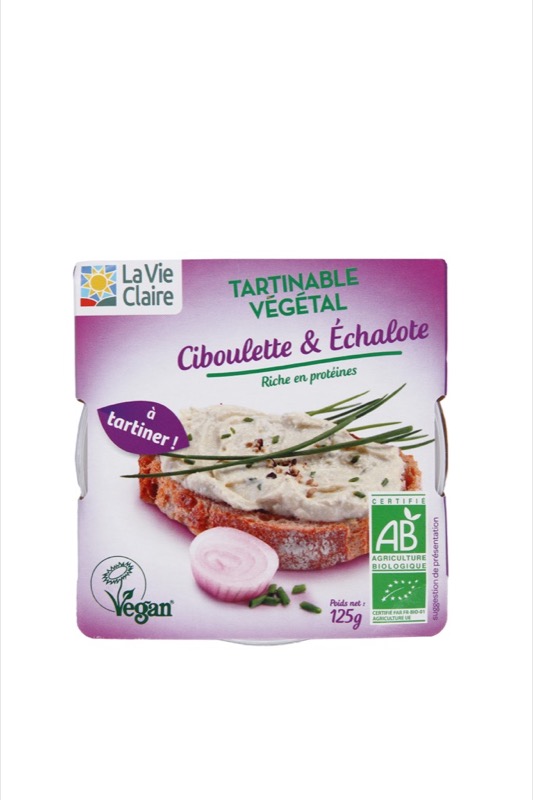 Fromage à tartiner vegan soja/ciboulette/échalotte 125g - La Vie Claire