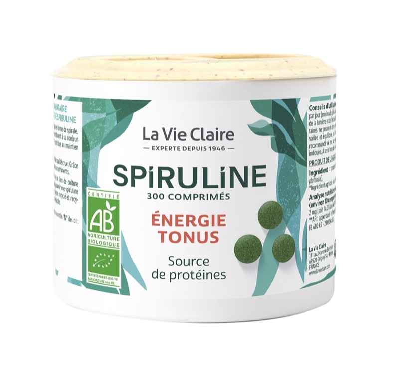 Spiruline 300 unités - énergie/tonus - La Vie Claire