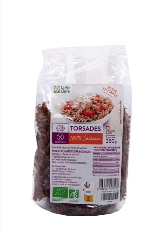 Torsades sarrasin sans gluten 250g - La Vie Claire