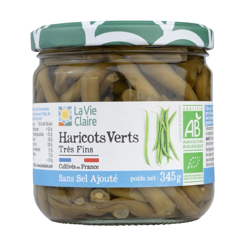 Haricots verts très fin sans sel 345g - La Vie Claire