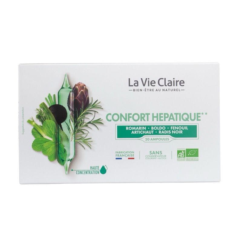 Confort hépatique bio 20 phials - liver detoxification - La Vie Claire