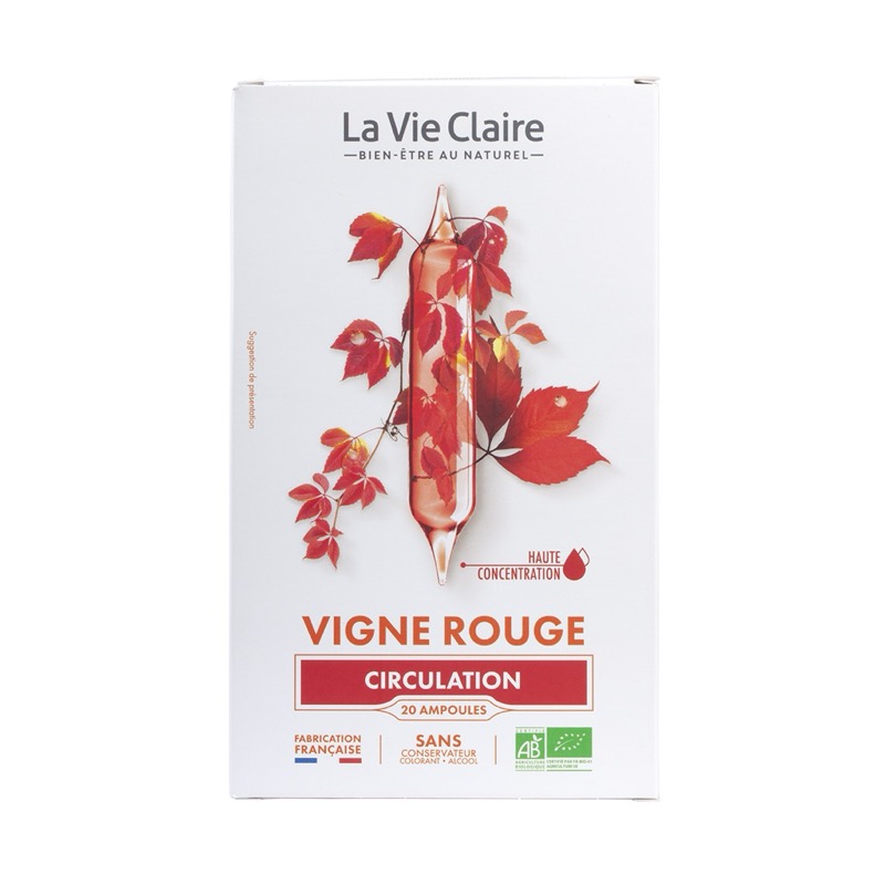 Vigne rouge bio 20 ampoules
