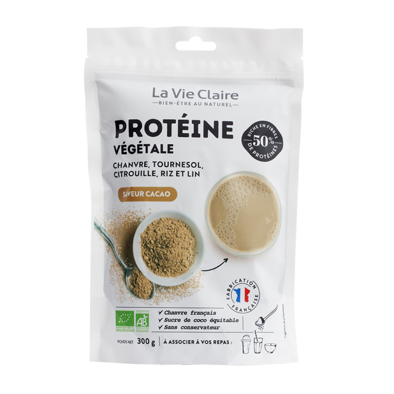 Protéine végétale en poudre saveur cacao 300g - La Vie Claire