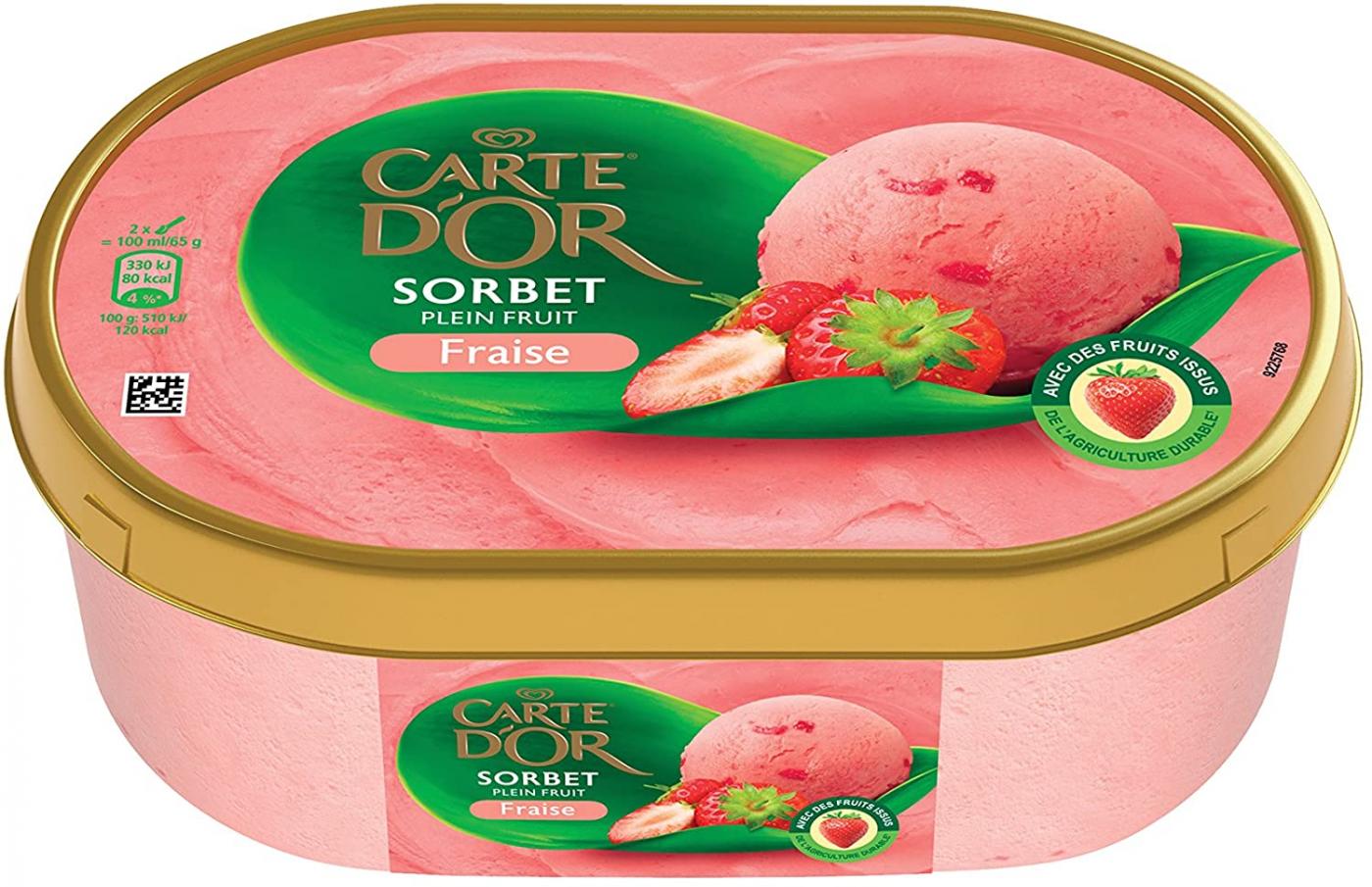 Carte D'Or Strawberry Sherbet 1 L 