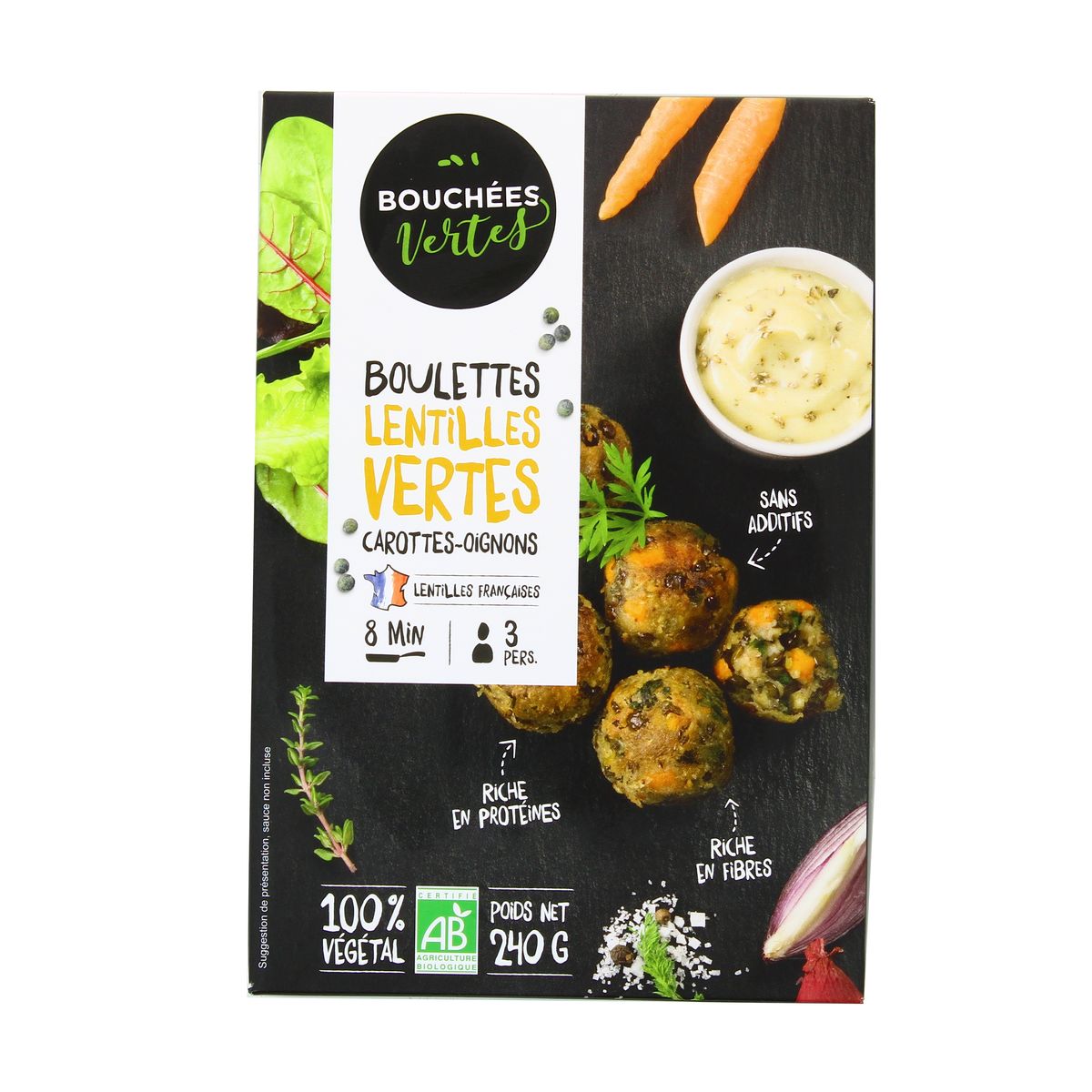 Bouchées Vertes Organic Lentils with Carrots And Onions 240 g