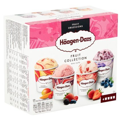Häagen-Dazs Ice Cream Cups Fruit Collection x 4 