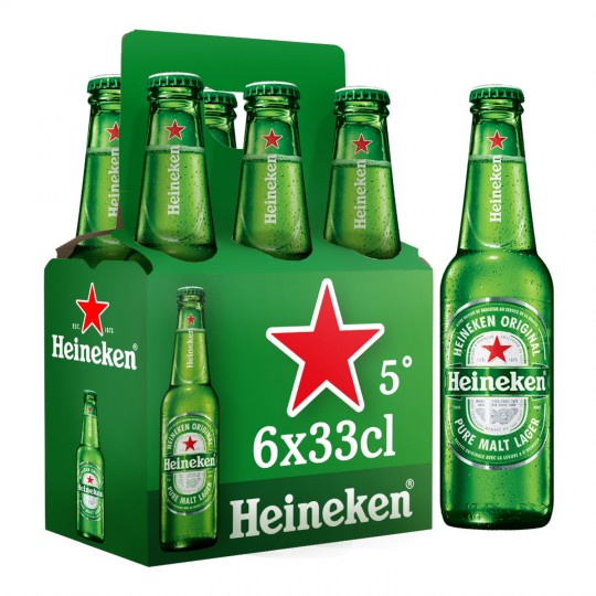 Heineken bouteille Pack 6x25cl