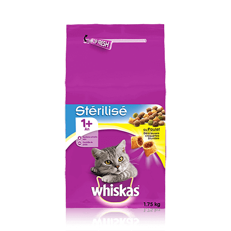 Whiskas Croq Stérilisé Poulet 1.75 Kg