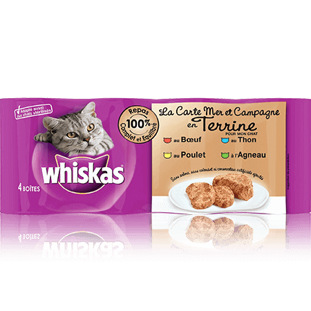 Whiskas Carte Mer Et Campagne Terrine 40 g x 4