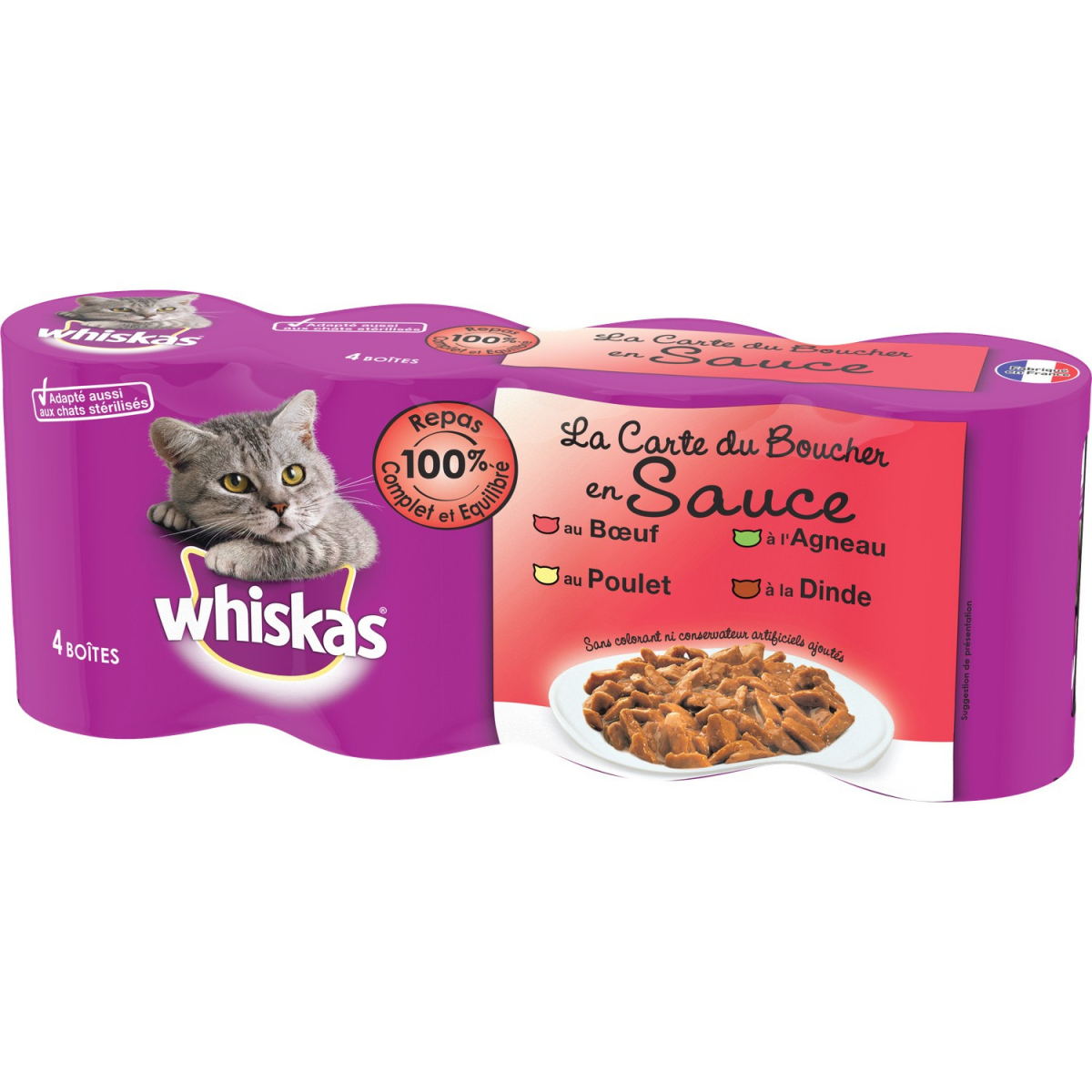 Whiskas Carte Boucher sce 400 g x 4