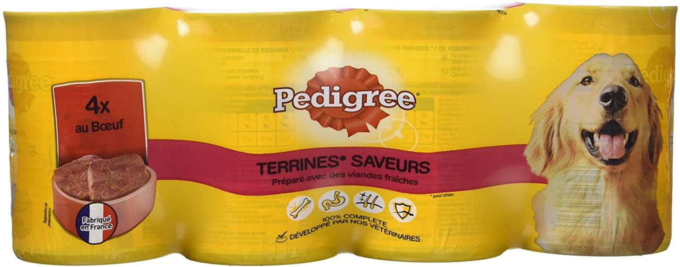 Pedigrée Terrine Sav Beef 410 g x 4