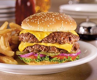 Double Classic Cheese Burger, French Fries