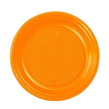 Paper Plate Orange Color X 24