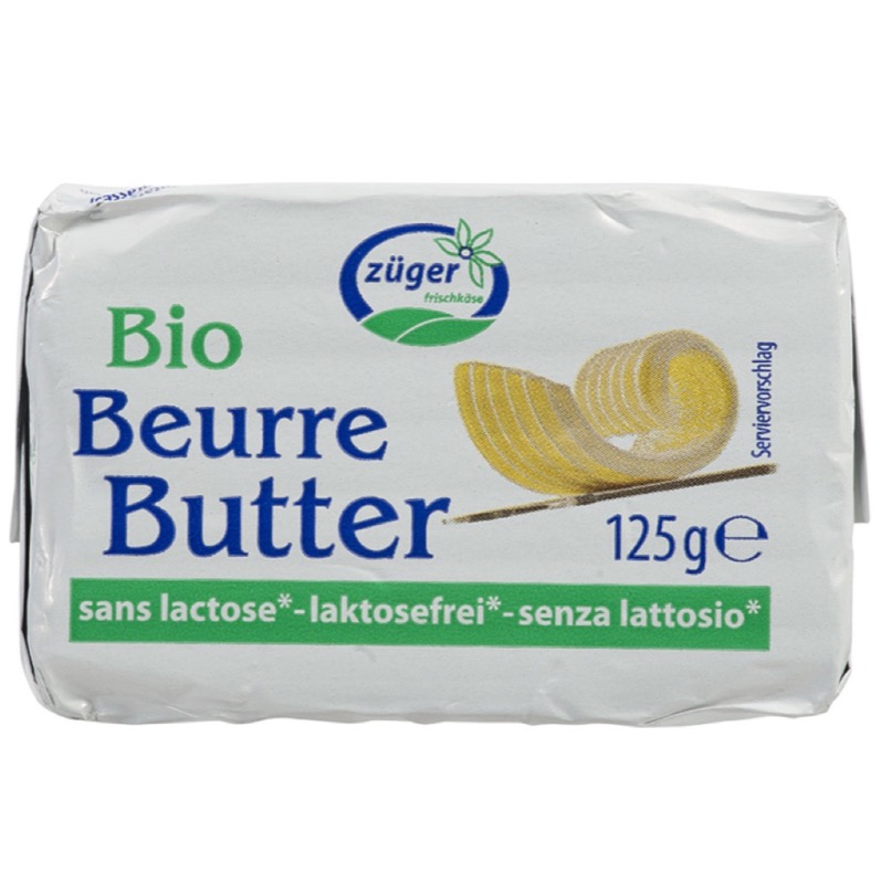 Lactose-free organic butter 125g - Züger