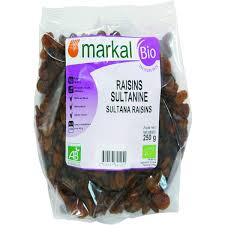 Markal Orgabic Grapes Sultannine 250 g