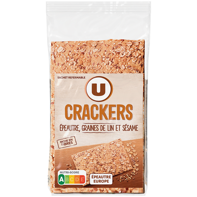 Spelt, linseed and sesame crackers U
