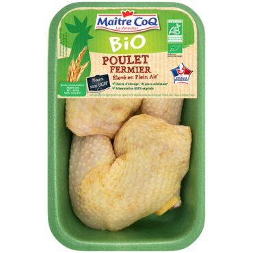 Maitre Coq Cuisses De Poulet Bio 550 g x 2