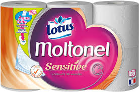 Lotus Moltonel Sensitive White toilet paper x 6 