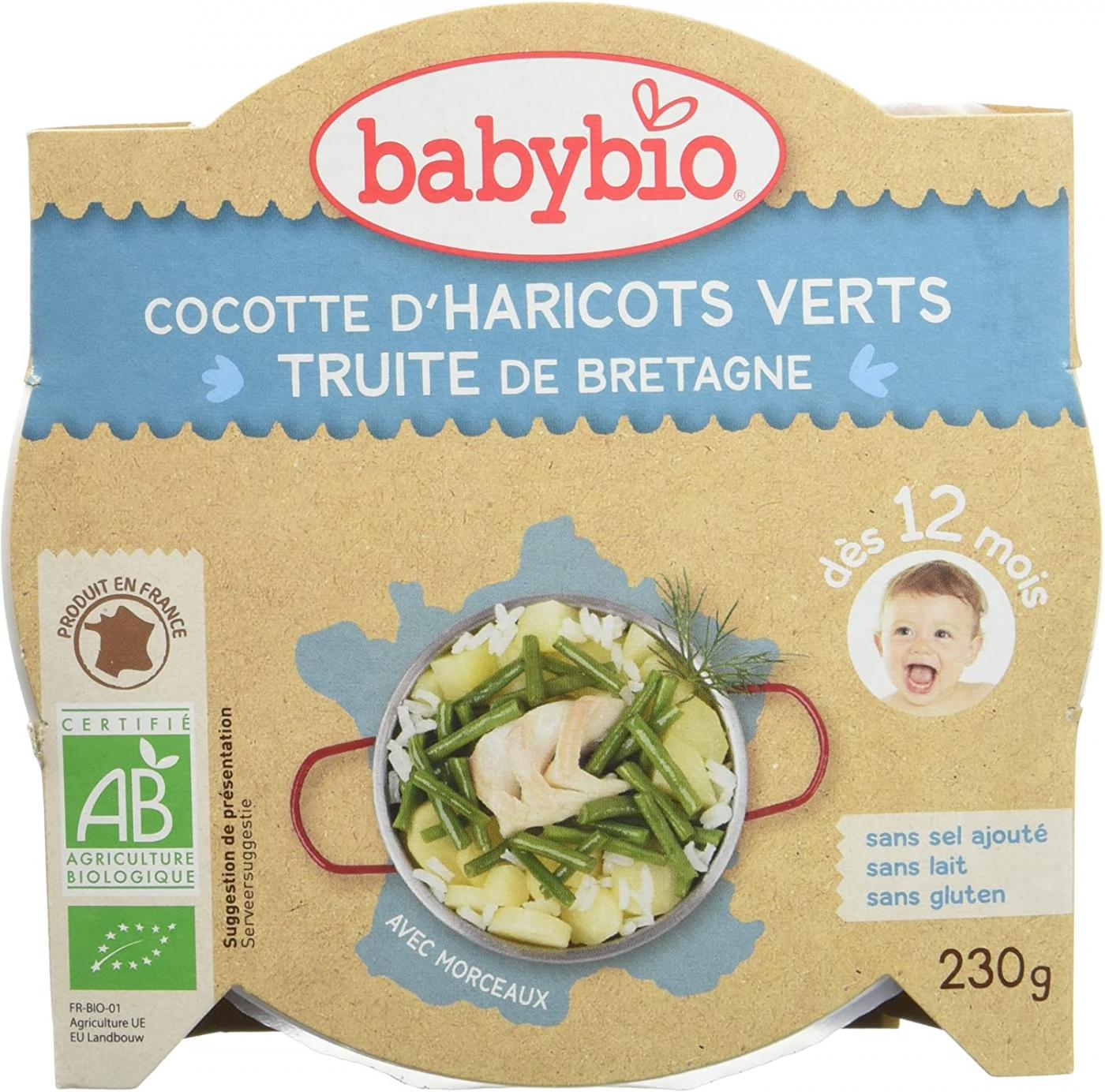 BabyBio Organic Green Bean And Trout Casserole 230 g