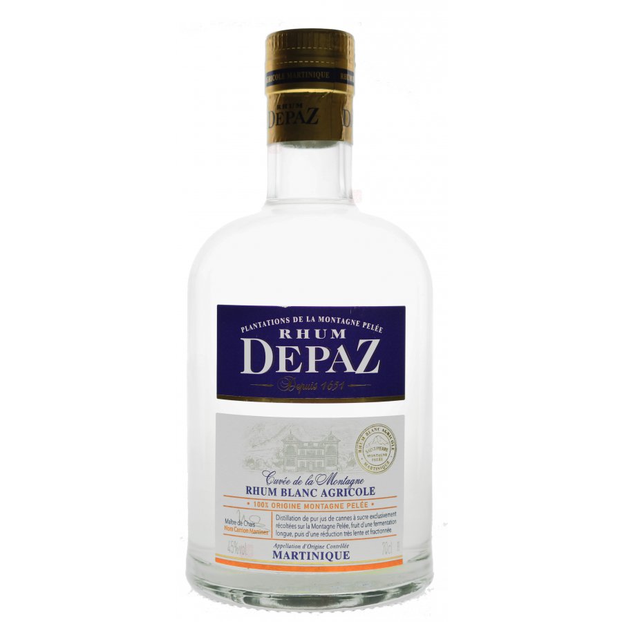 Depaz  rhum agricole blanc cuvee de la montagne 45% - 70cl