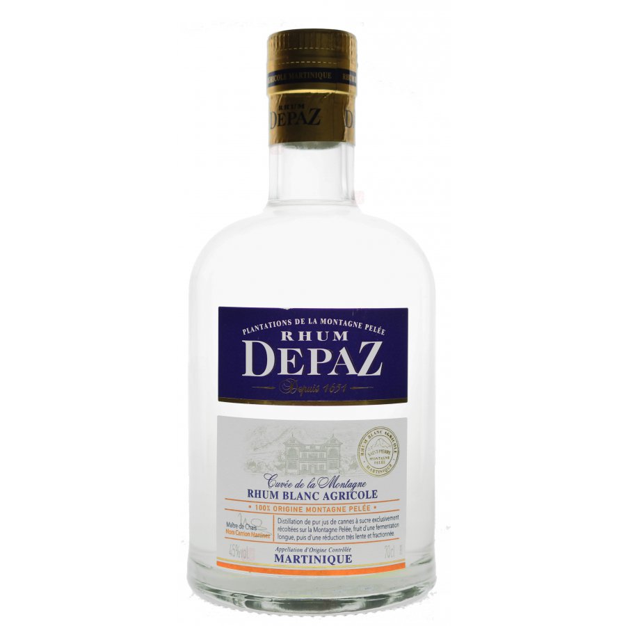 Depaz  rhum agricole blanc cuvee de la montagne 45%, 70cl, martinique