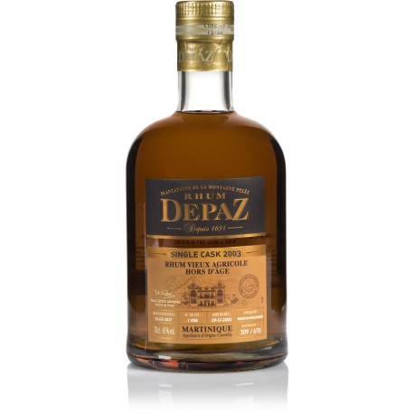Depaz  rhum agricole single cask  45%- 2003 - 70cl
