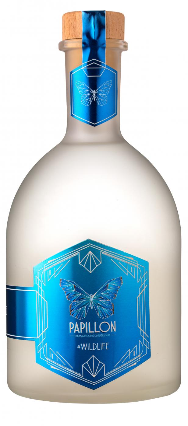 Papillon, rhum blanc agricole, wildlife, 45%, guadeloupe - 70cl