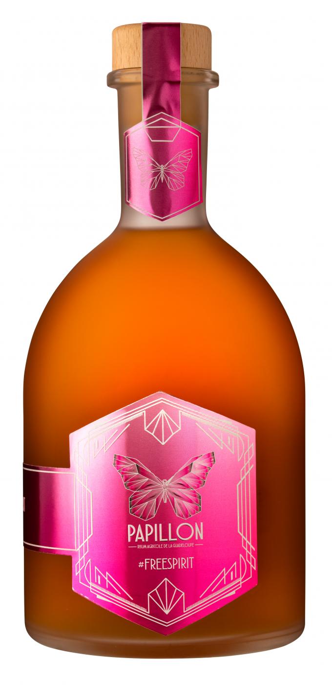 Papillon, rhum brun agricole, freespirit, 45%, guadeloupe - 70cl