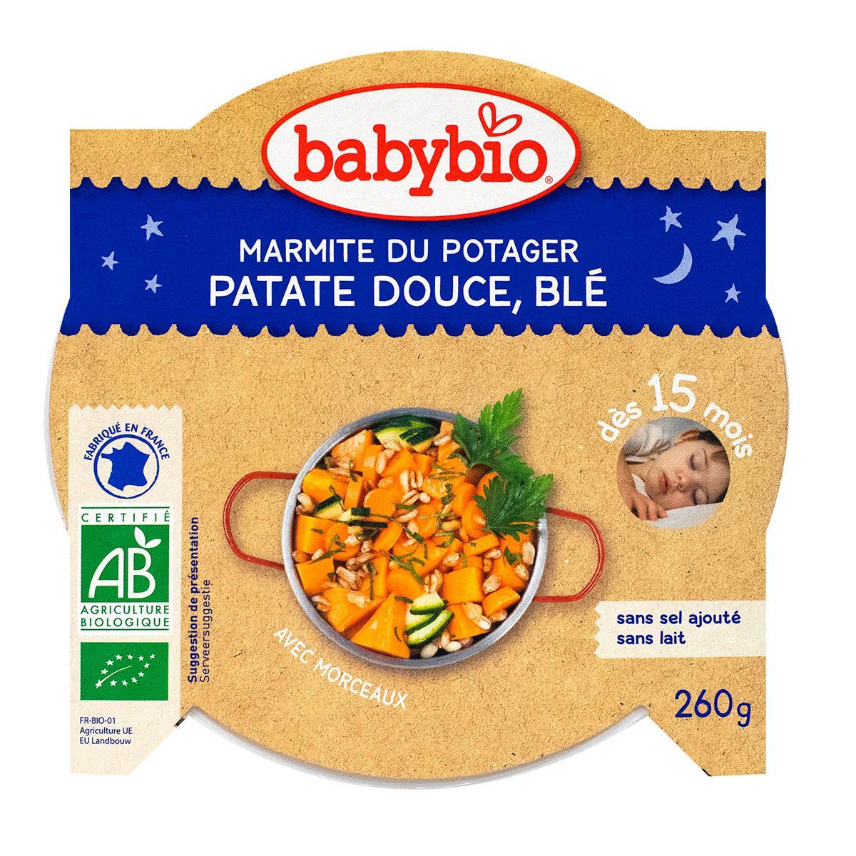 Assiette Menu Marmitte PDT Douce Blé 260 g