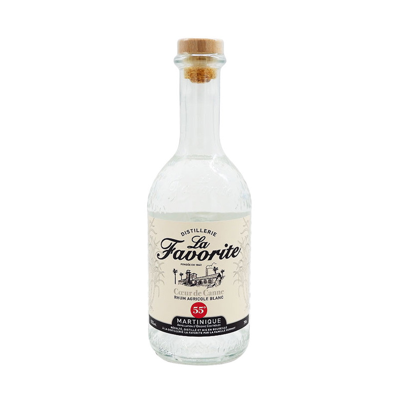 La favorite, rhum agricole martinique, blanc coeur de canne 55%, 100cl