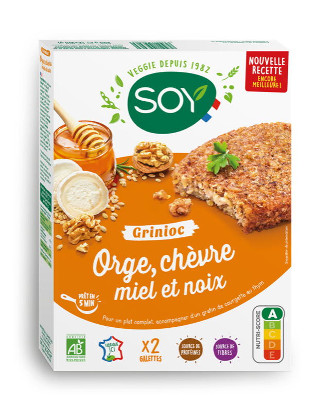 Grinioc orge/chèvre/miel/noix - galette de céréales - Soy