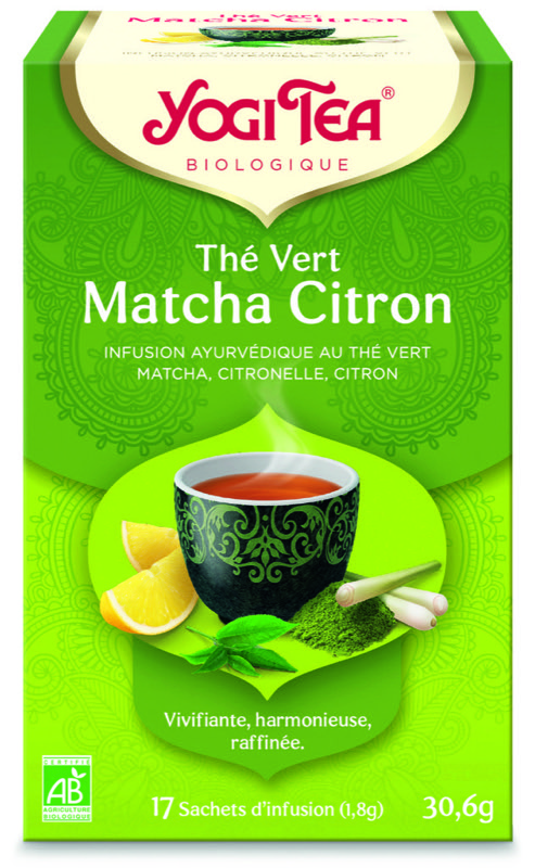 Green tea/matcha/lemon infusion 17 tea bags - Yogi tea