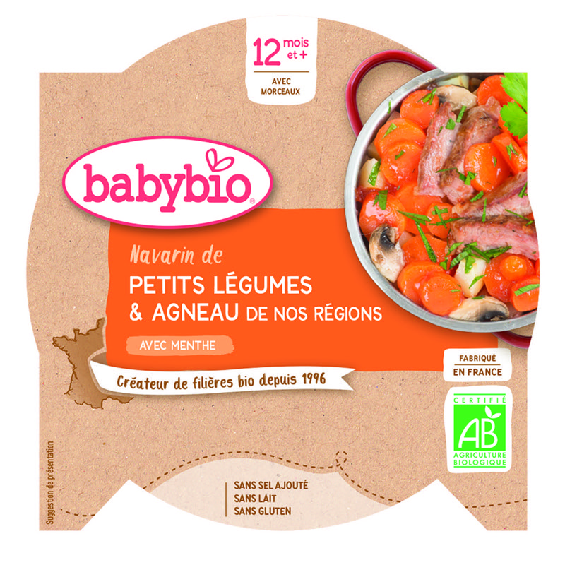 BABYBIO ASS LEGUME AGNEAU - DES 12 MOIS