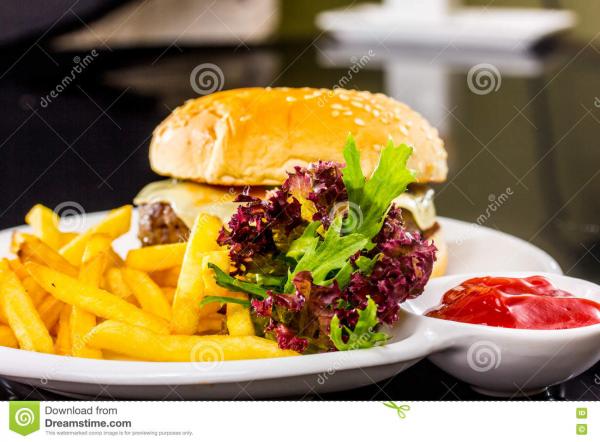 Special Cheese Burger, French Fries