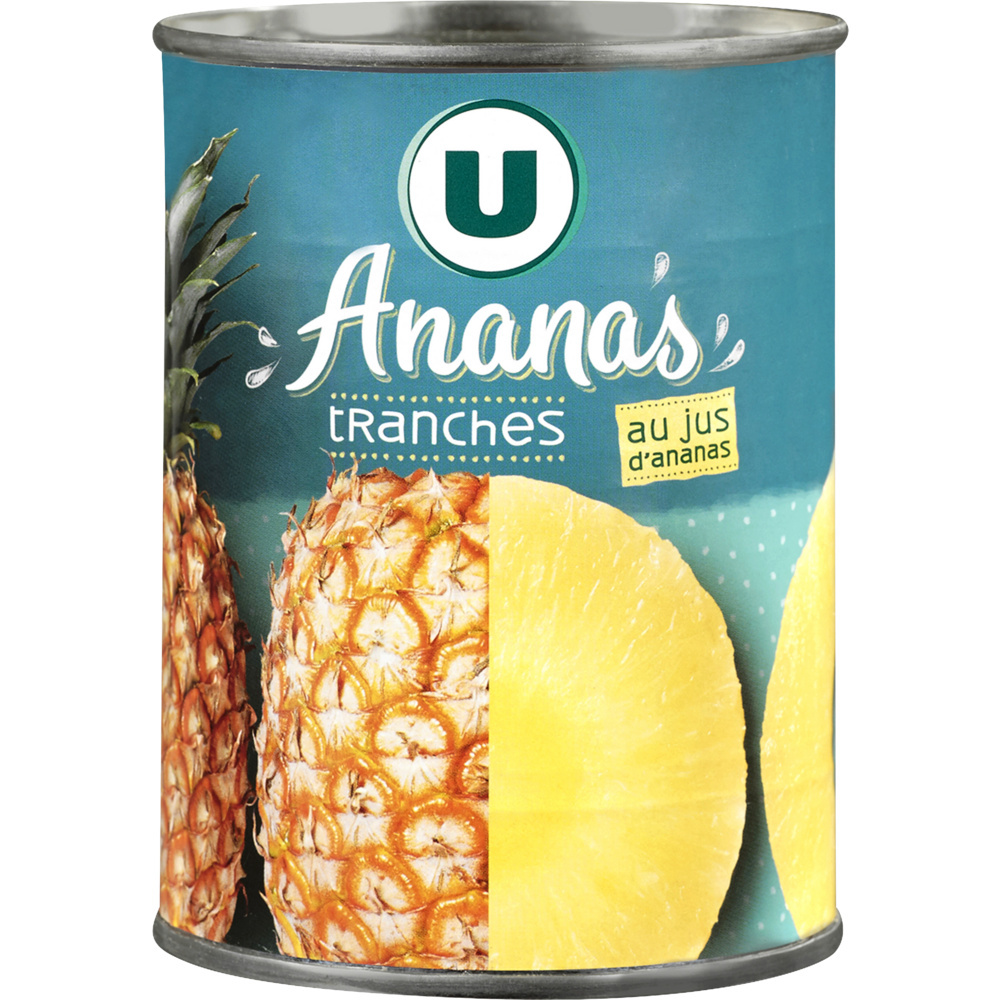 Pineapple slices pure juice U