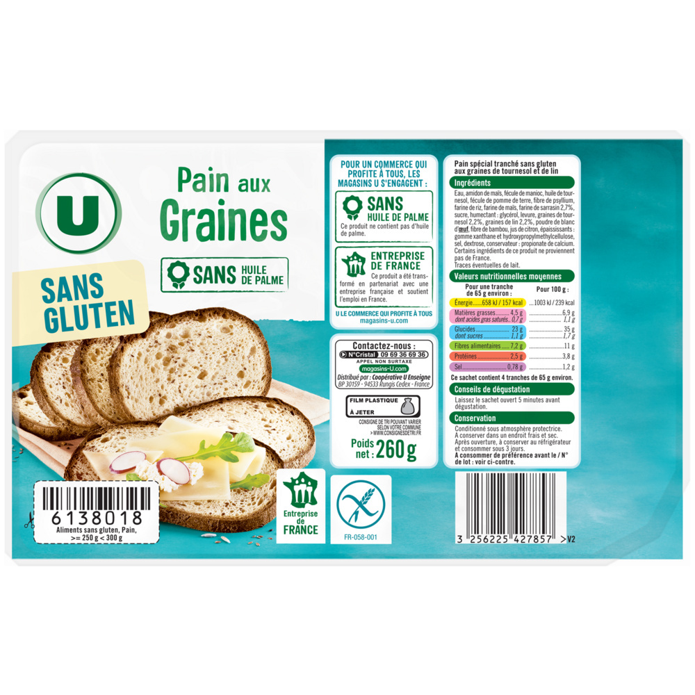 Gluten-free seed loaves U