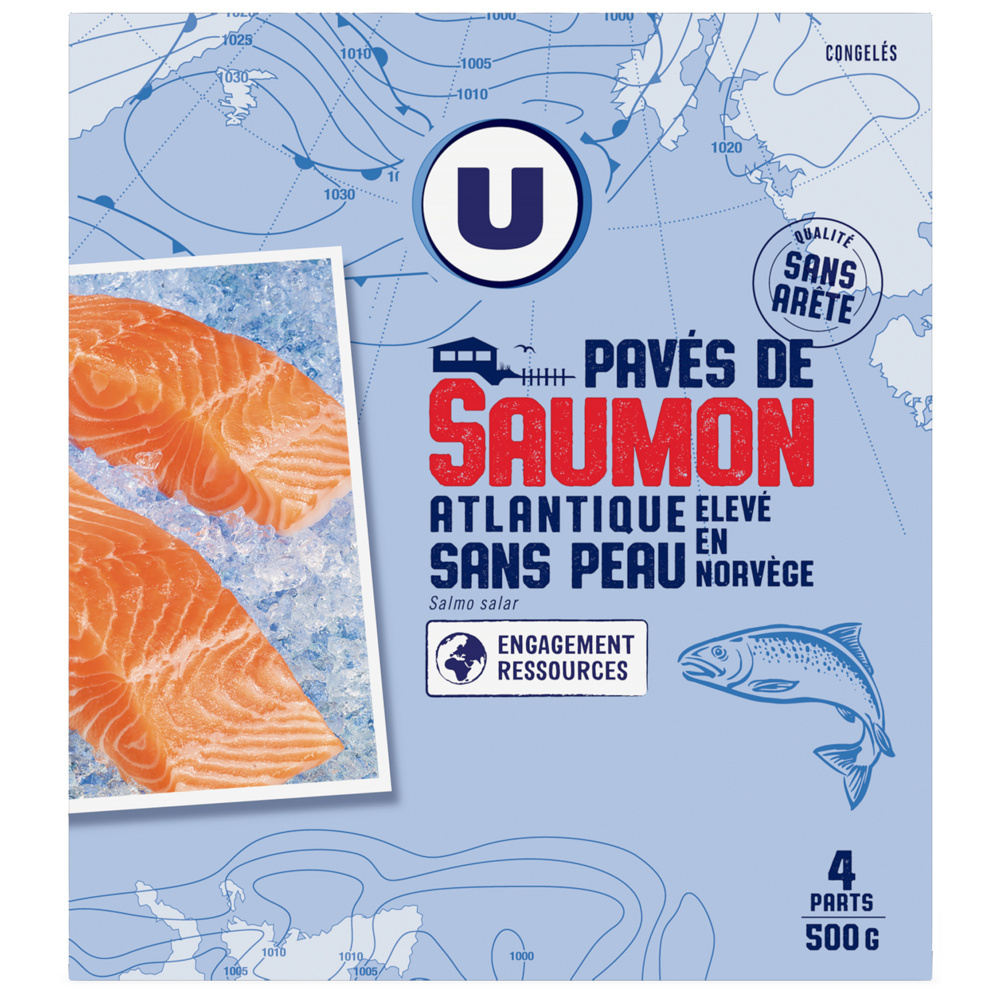 Skinless salmon steaks U