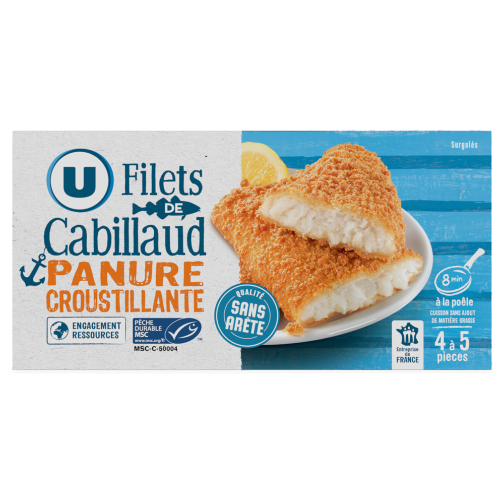 Breaded cod fillets U