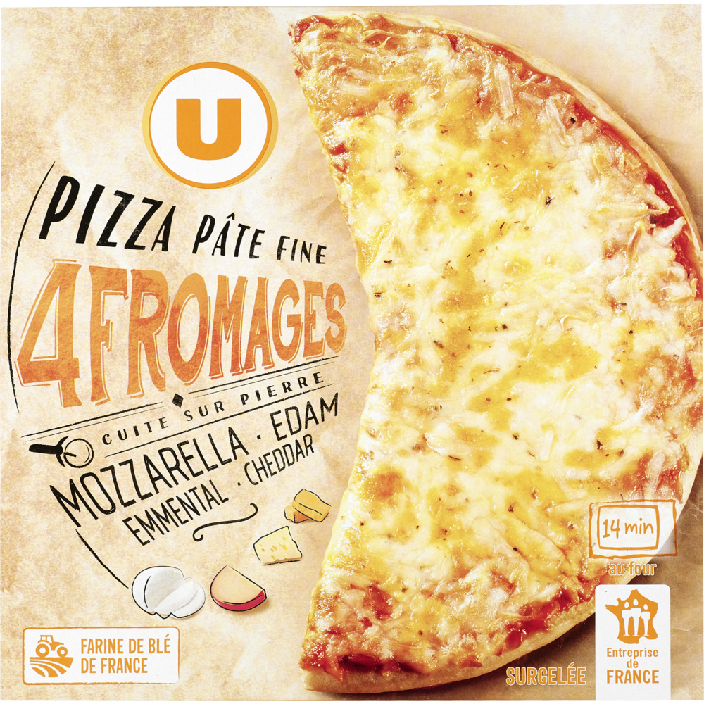  4 cheeses pizza with fine pasta U