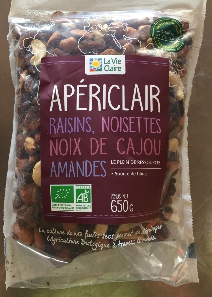 Apériclair mix 650g - dried fruit/shell - La Vie Claire